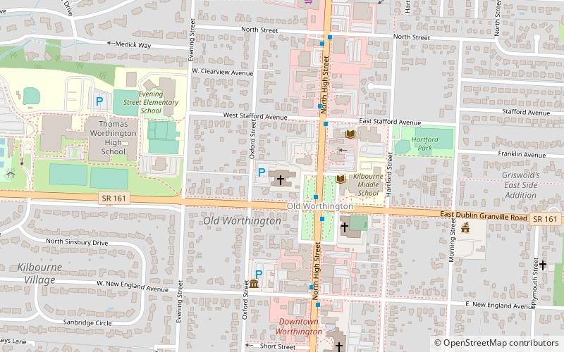 Worthington Presbyterian Church location map