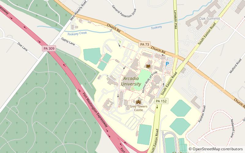 Arcadia University location map