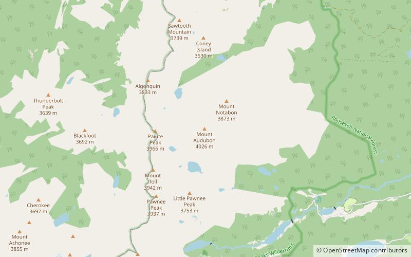 Mount Audubon location map