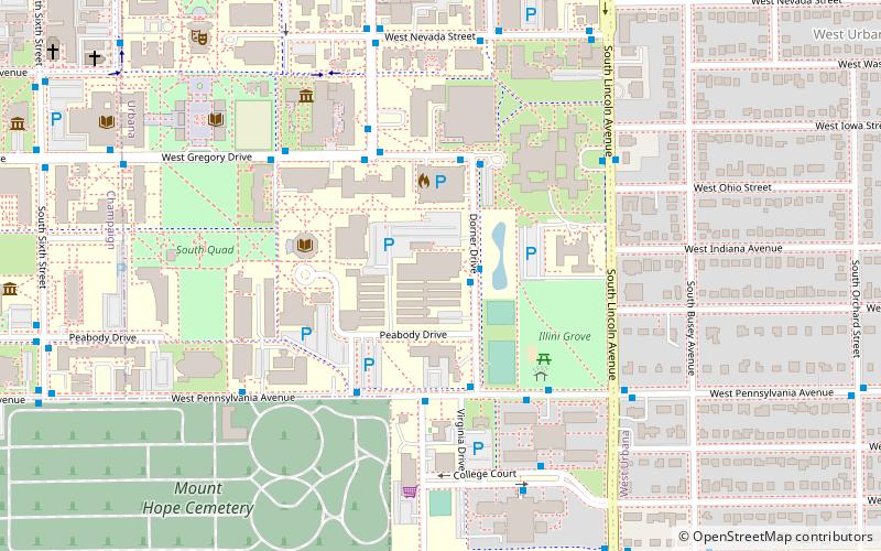 University of Illinois Conservatory and Plant Collection location map