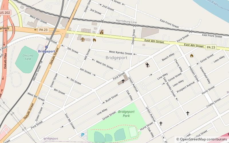 Bridgeport location map