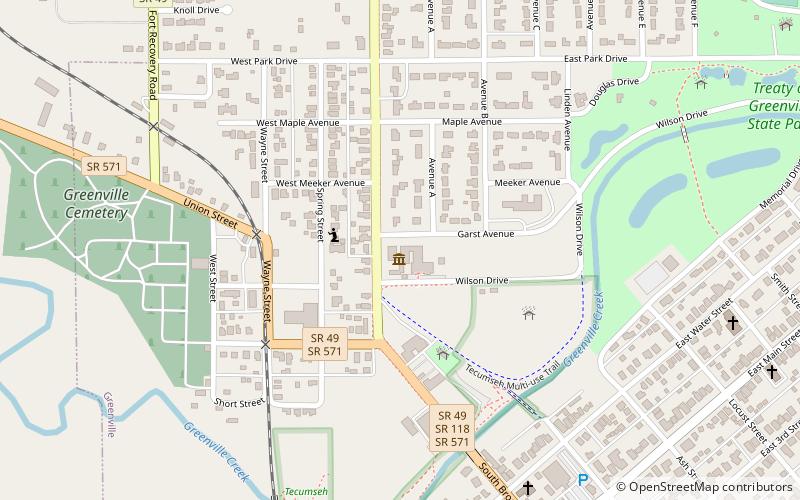 Garst Museum location map