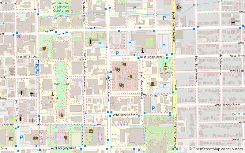 Krannert Center for the Performing Arts location map