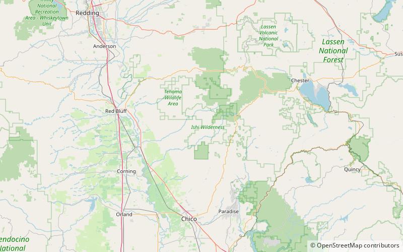 Ishi Wilderness location map