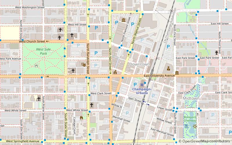 Champaign City Building location map