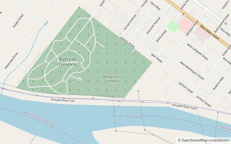 Montgomery Cemetery location map