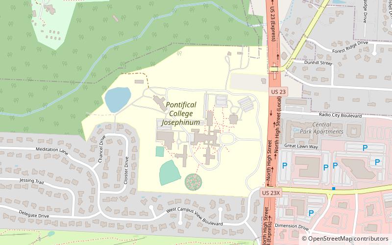 Pontifical College Josephinum location map