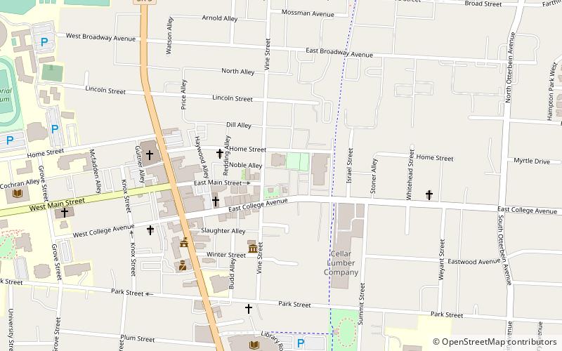 Westerville High School-Vine Street School location map