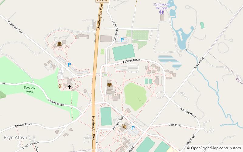 Bryn Athyn College location map
