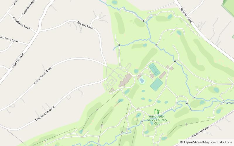 Huntingdon Valley Country Club location map