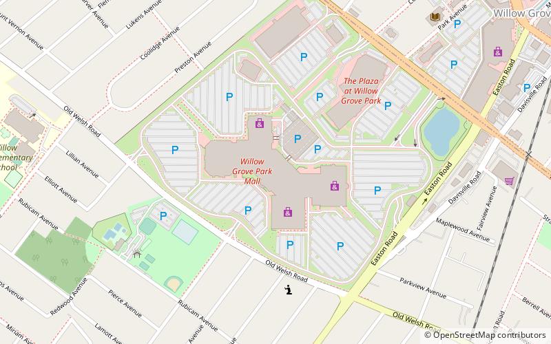 Willow Grove Park Mall location map