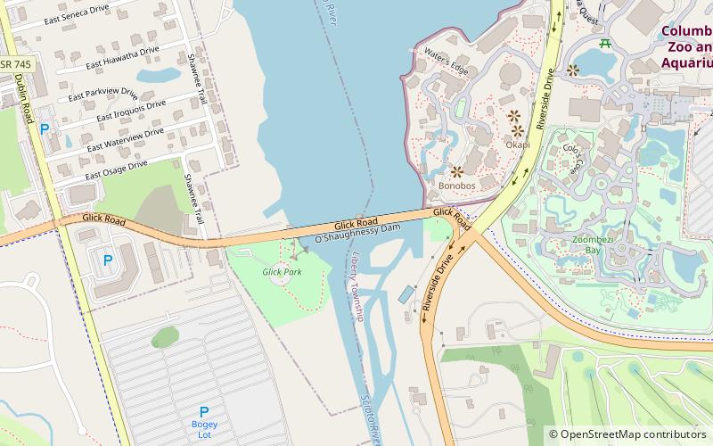 O'Shaughnessy Dam location map