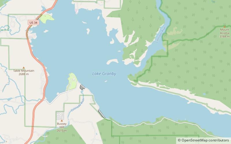 Lago Granby location map