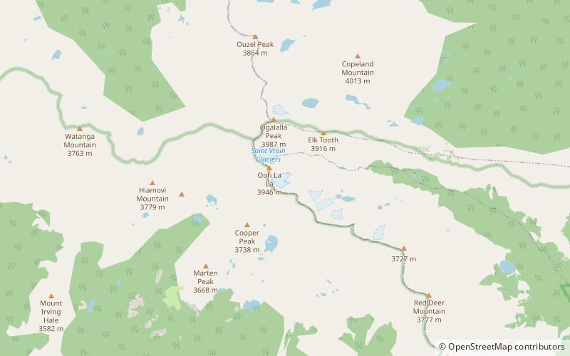 Saint Vrain Glaciers location map