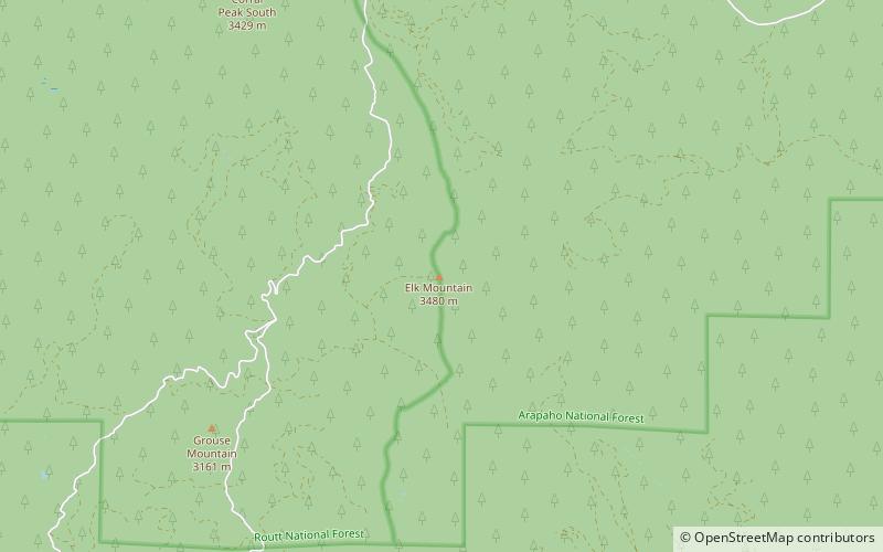 elk mountain medicine bow routt national forest location map