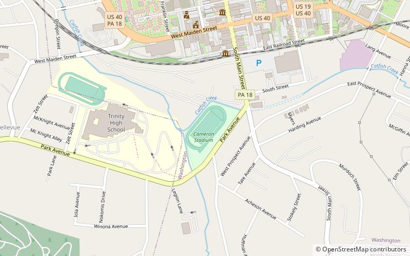 Cameron Stadium location map