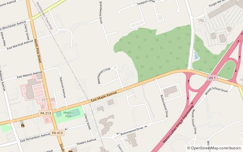 Harewood and Beechwood location map