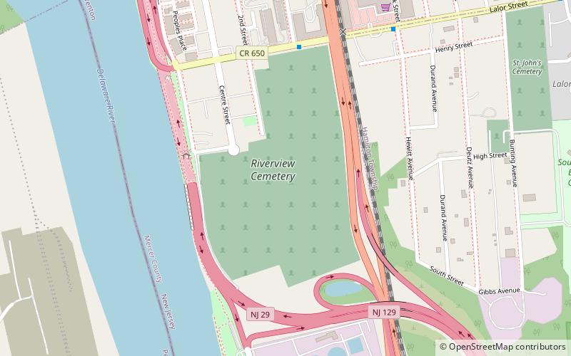 riverview cemetery trenton location map