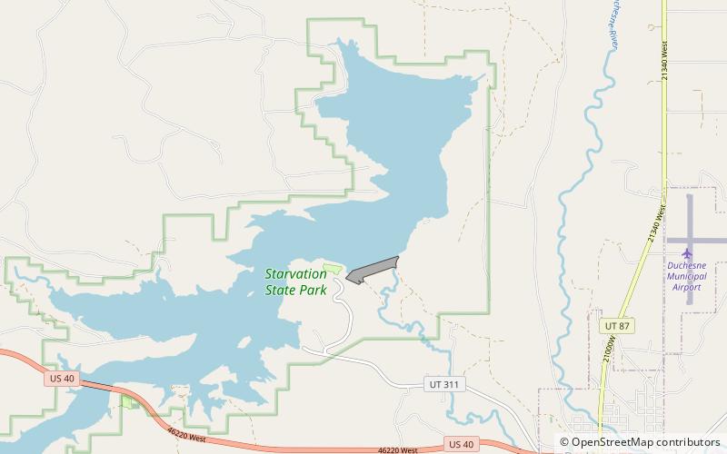 Starvation State Park location map