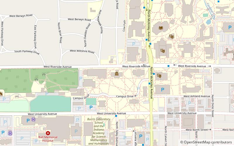 David Owsley Museum of Art Ball State University location map