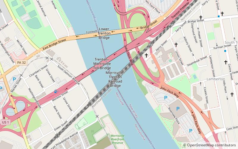 Morrisville–Trenton Railroad Bridge location map