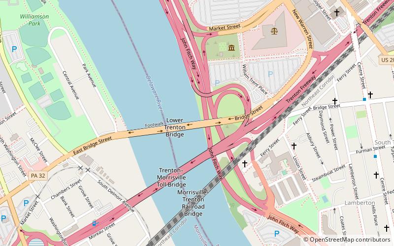 Lower Trenton Bridge location map