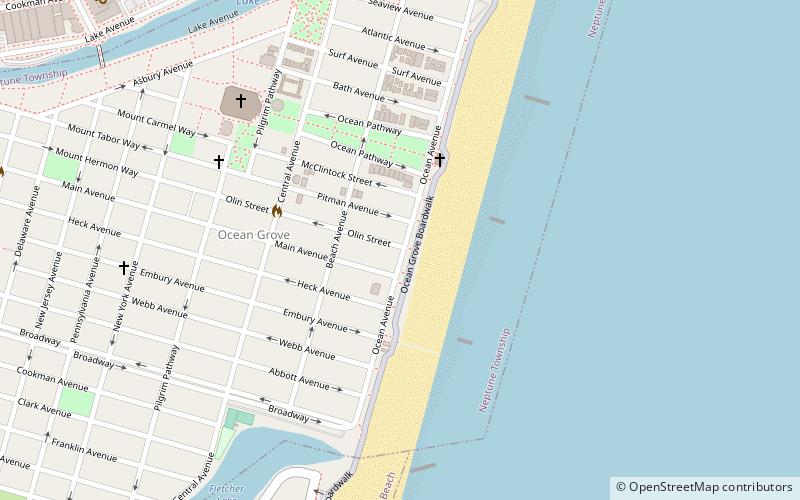 ocean grove beaches asbury park location map