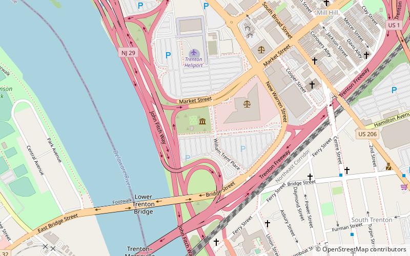 William Trent House location map