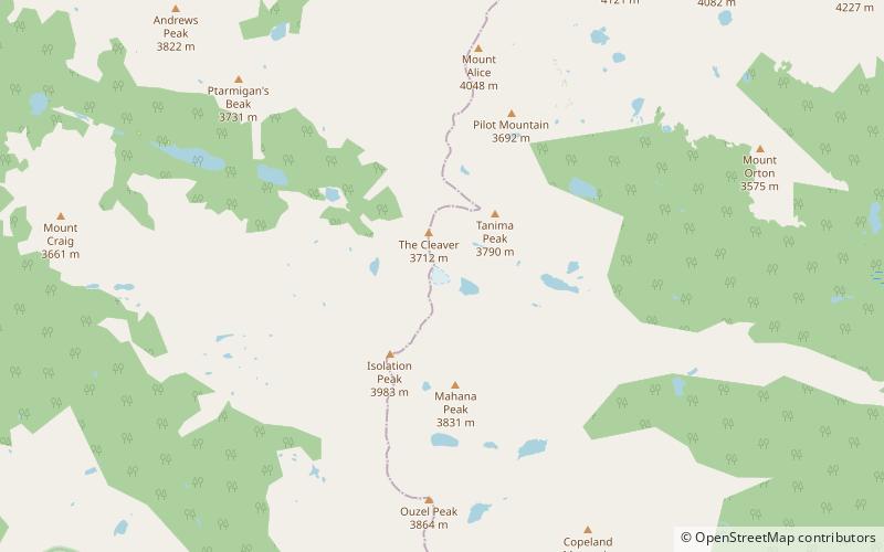 moomaw glacier park narodowy gor skalistych location map