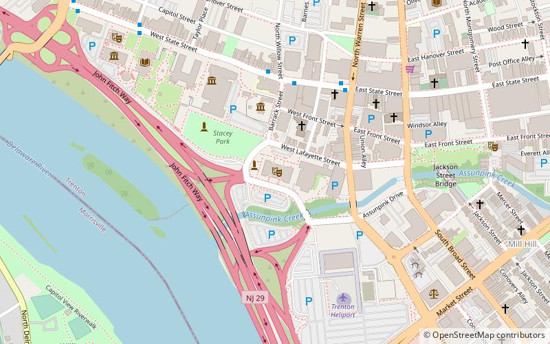 Trenton War Memorial location map