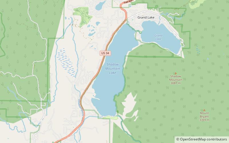 Lac Shadow Mountain location map