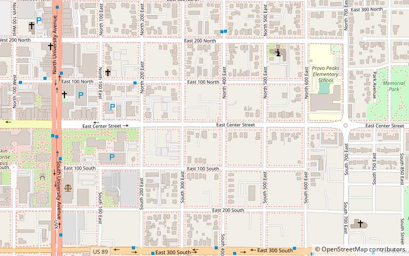 Provo East Central Historic District location map