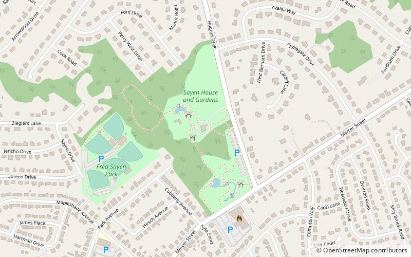 Sayen Gardens location map