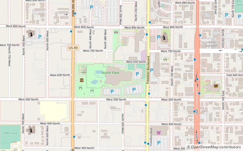 Provo Recreation Center location map