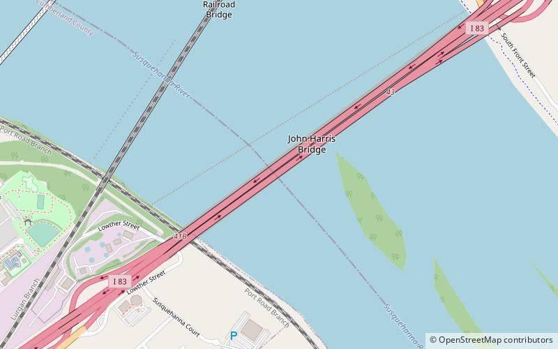 John Harris Bridge location map
