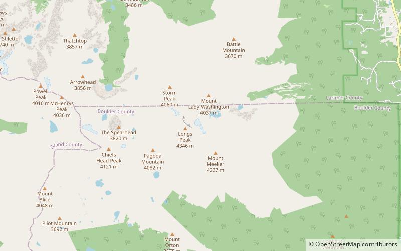 mills glacier park narodowy gor skalistych location map