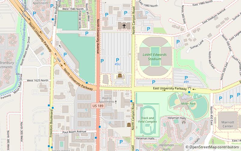 BYU Museum of Paleontology location map
