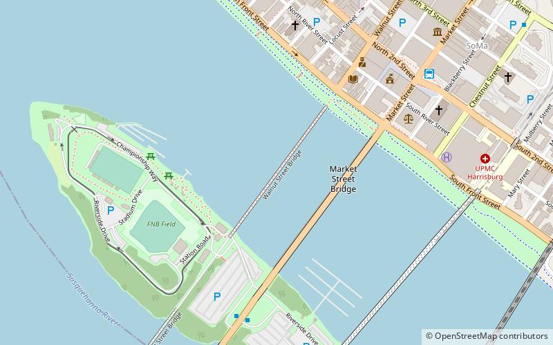Walnut Street Bridge location map