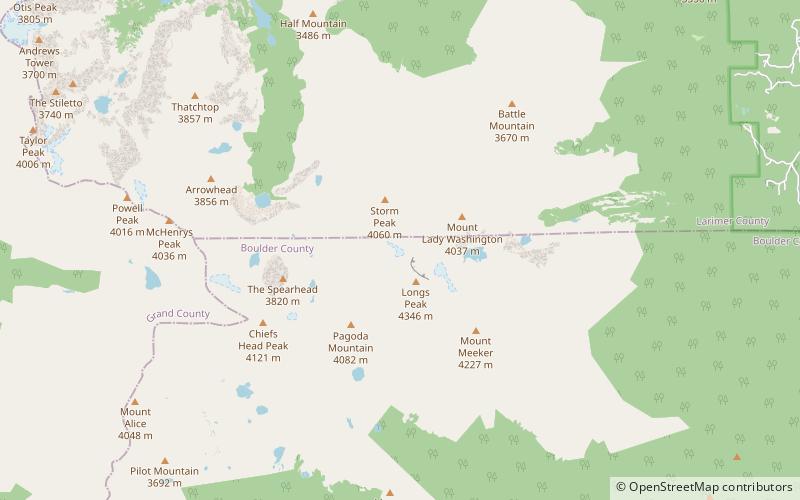 the dove parque nacional de las montanas rocosas location map