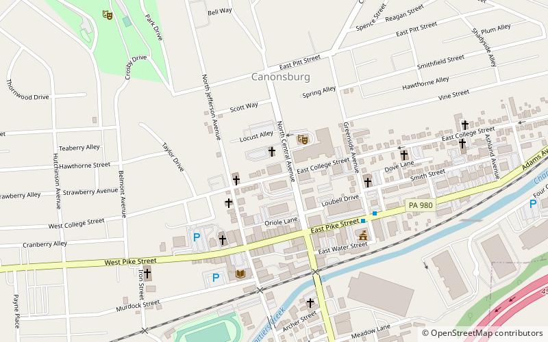 Canonsburg Armory location map