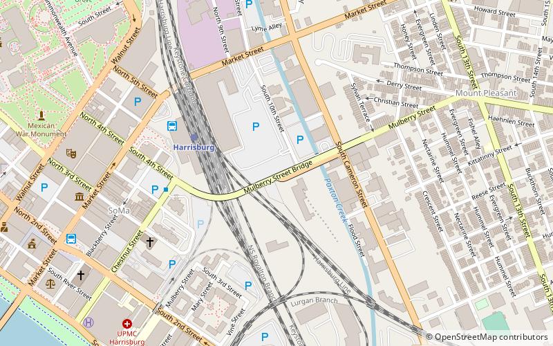 Mulberry Street Bridge location map