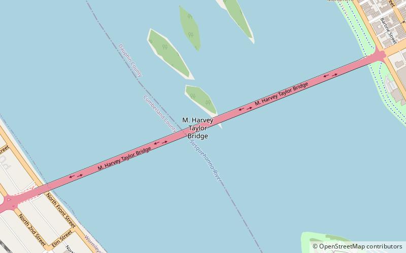 M. Harvey Taylor Memorial Bridge location map