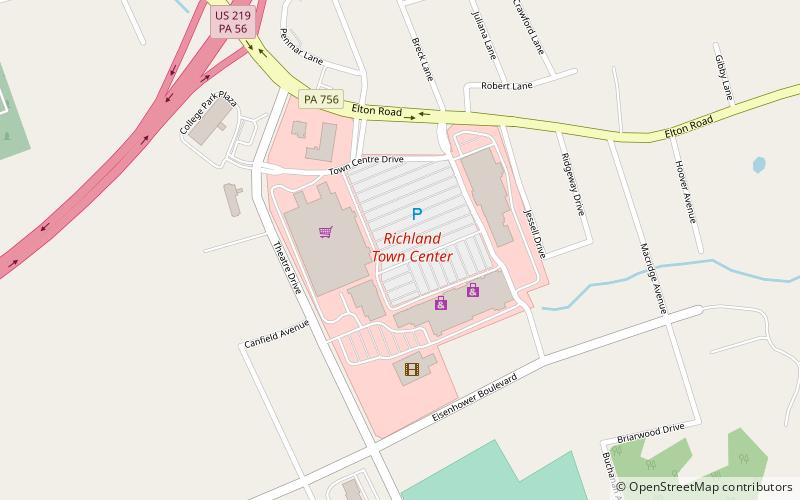 richland town centre johnstown location map