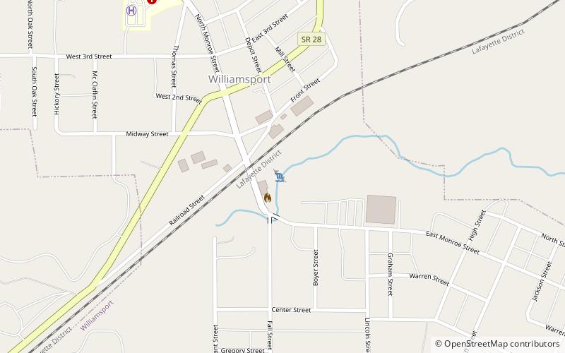 Williamsport Falls location map