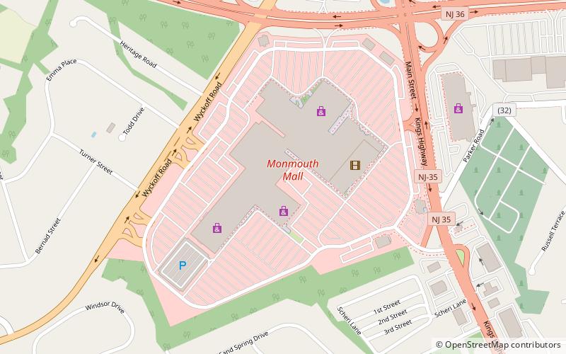 Monmouth Mall location map