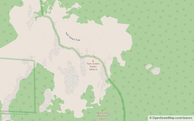 Twin Sisters Peaks location map