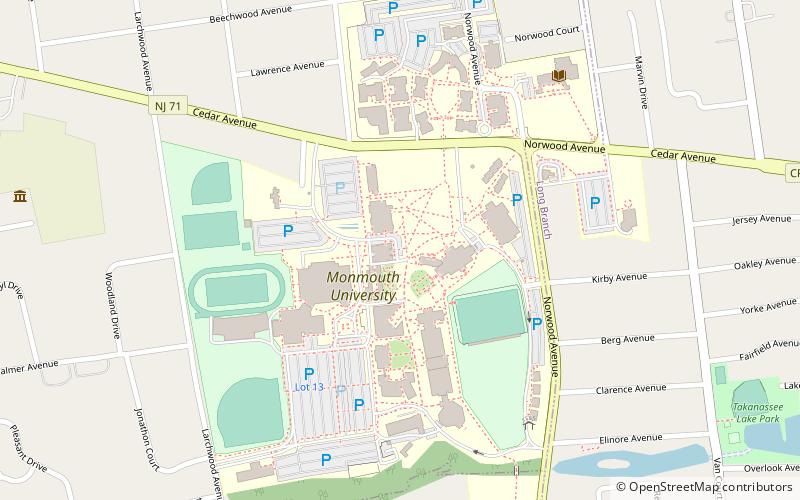 Université Monmouth location map