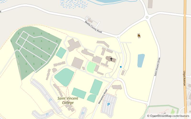 Saint Vincent College location map