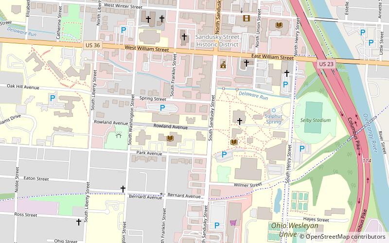 Ohio Wesleyan University Library location map