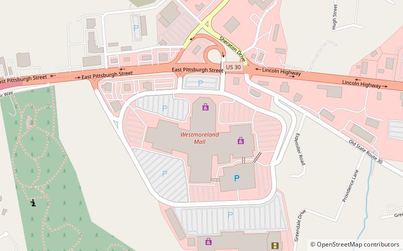 Westmoreland Mall location map